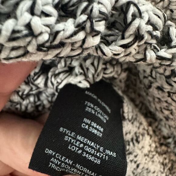 Theory Black and White Knit Sleeveless Tank Sweater Small - Picture 5 of 8